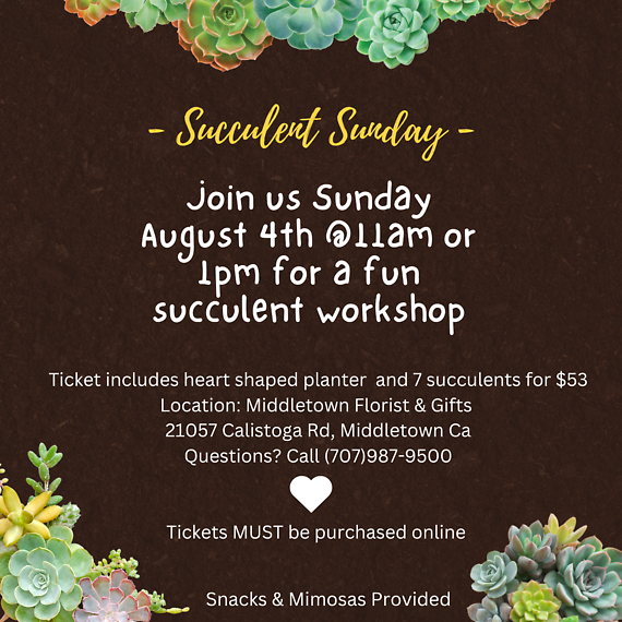 1pm Succulent Sunday